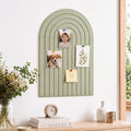 Large Arched Felt Bulletin Board, Sized 36" x 24" for Office & Wall Decor – 6 Customizable Adhesive Tiles with Pins are Perfect to Display Your Photos (Sage Green-A) by Unknown