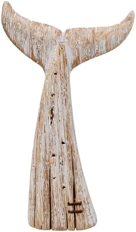 Rustic Wood Whale Tail Decor Nautical Tabletop Decor Beach Coastal Themed by wovorins