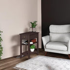 ChooChoo Narrow End Table with Charging Station, Side Table Living Room with - Image 5