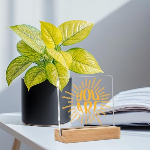 Inspirational Acrylic Sign Decor Motivational Quote Home Office Table Decor - Image 3