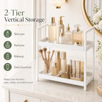 2 Tier Bathroom Counter Shelf Organizer for Skincare Makeup - Image 3