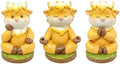 3 Pcs Highland Cow Figurines Resin Statues Cattle Decorations - Meditating Praying Thinking, Rustic Farmhouse Tabletop Centerpiece for Christmas Thanksgiving Birthday Gift Home Office Table Decor by UMESONG