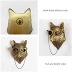 GUASDIE Animal Heads Wall Decor, Faux Deer Head Mount, Animal Sculptures Wall Decor, Resin Animal Head Wall Hanging Decoration for Living Room Bedroom Kitchen Gift,Fox - Image 5