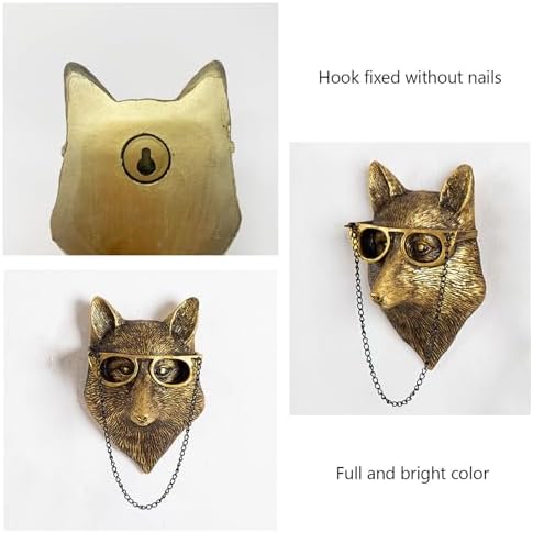 GUASDIE Animal Heads Wall Decor, Faux Deer Head Mount, Animal Sculptures Wall Decor, Resin Animal Head Wall Hanging Decoration for Living Room Bedroom Kitchen Gift,Fox - Image 5