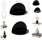 ROYALITA 2-Pack Small Acrylic Shelves Room Decor Floating Shelves, Black - Image 5