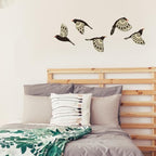 Barydat 5 Pcs Wooden Bird Wall Art decor folk Birds art Decor,Black - Image 5