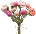Glaciart One Felt Flowers Artificial Bouquet - 12 pcs|Reusable, Washable and Essential Oil Ready Multi Color Artificial Flowers w/Bendable Wire Stem |Great as Gift and Home or Event Decorations by GlaciartOne