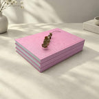 Decorative Linen Book Set – Set of 3 Extra Large Real Books | Coffee Table & Shelf Mantle Decor | Modern Home Decoration | Guest Book Journals | Extra Large Journals (Pink) by Unknown