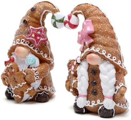Hodao Christmas Gingerbread Man Gnomes – Christmas Party Home Decor Unique Design Elf Decorations Choice and Special Christmas Decor (Brown) - Image 2