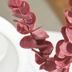 20 PCS 18.5" Artificial Eucalyptus Stems, Real Touch Leaves, Red - Image 7
