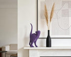 7 Inch Purple Proud Cat Statue - Image 7