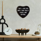 Gothic Wall Decor - I Will Love You - Black Heart Wooden Wall Art Decor - Image 4