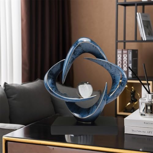 Abstract Sculpture Art Home Decor Accents Modern Decorative Objects for Living Room Shelf Coffee Table TV Stand Cabinet Office Decor Accents (Blue) - Image 5