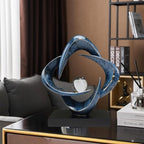 Abstract Sculpture Art Home Decor Accents Modern Decorative Objects for Living Room Shelf Coffee Table TV Stand Cabinet Office Decor Accents (Blue) - Image 5