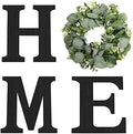 Pinkpum Wood Home Sign with Eucalyptus Wreath for O Home Decor Wall Decor by Pinkpum