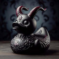 edenfuax Punk Duck Goth Resin Duck - Garage Kits,Unique Gothic Gifts & Collectibles,Vinyl Rubber Novelty Ornament Dark Satanic Duck Figurine for Desktop Home Halloween Decor (Satan Duck) by Unknown