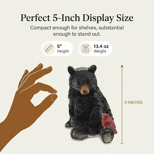 The Bridge Collection Black Bear and Cardinal Friend Figurine - Image 2