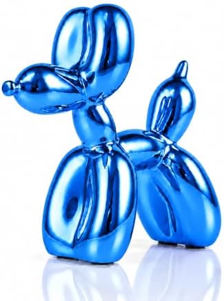 Blue Balloon Dog Decor,Balloon Animal Decor,Shelf Decor Preppy Room Decor,Cute Statue Home Decor, Bedroom Modern Sculpture Desk Decor,Office Gold Decorations Small Figurines by XIAOMAGG