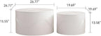46.46'' White Round Coffee Table Set of 2 - Image 2