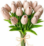 Mandy's 20pcs Artificial Light Brown Tulips by Mandys