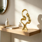 15" Modern Abstract Ribbon Decorative Sculpture, Knot Sculptures,Home Decor,Coffee Table Statues,Dining Living Room Desk Decor,Golden - Image 6