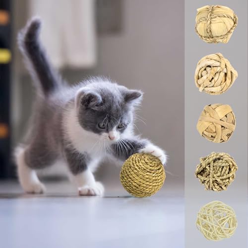 Kesywale Set of 6 Decorative Balls for Centerpiece Bowl Fillers, 2.8 inch Assorted Rattan Wicker Balls Spheres Orbs, Vase Fillers, Home Table Decor - Image 7