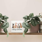 Merry Christmas Dog Wooden Box Sign Desk Decor, Dog Lover Mom Dad Gifts, Christmas Holiday Puppy Wood Block Sign for Home Office Desk Table Shelf Wall Decorations, 5x5 Inch - Image 3