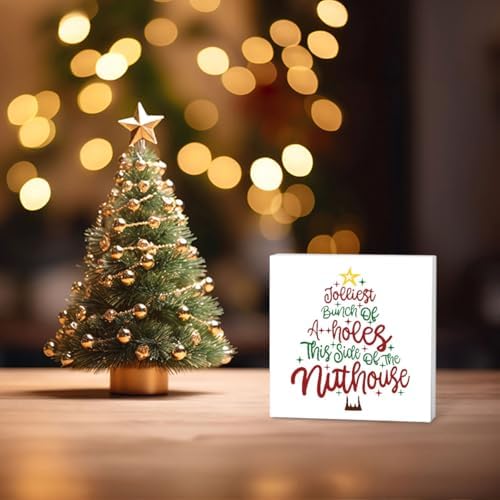 Christmas Vacation Decorations, Christmas Holiday Decor for Home, Funny Xmas Vacation Movie Gifts, Merry Xmas Holiday Decorations for Table 5 x 5 inches - Image 3
