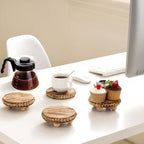 HouseJoy 2pcs Wood Risers for Display, Round Stand for Distressed Decor - Image 5