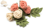 Glaciart One Felt Roses Flowers Artificial Bouquet - 5 pcs|Reusable, Washable and Essential Oil Ready Multi Color Artificial Flowers w/Bendable Wire Stem |Great as Gift and Home or Event Decorations - Image 6
