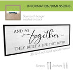 And So Together They Built A Life They Loved Wall Decor 32"X12" Black - Image 2