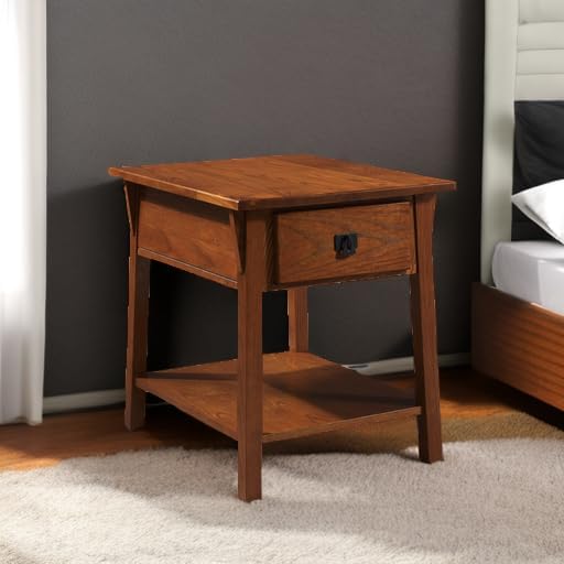 Leick Home Mission End Table, Solid Wood, 1 Storage Drawer, Secret Compartment - Image 8
