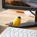 Handmade Wooden Goldfinch Figurine – Yellowbird Home Decor, Cute Wild Canary Knick-Knack for Bird Lovers, Unique Gift for Women, Mom, Friends – Rustic Nature Home Ornament - Image 6