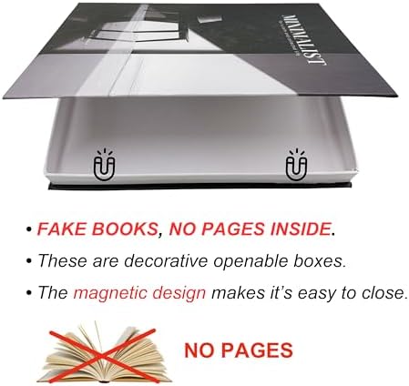 TwoDays Beautiful Coffee Table Faux Books, Neutral Fashion Decorative Books for Home Bookshelf, Modern Room Decor Aesthetic, Fake Book Storage Boxes for Decoration (Set of 3) - Image 3