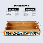 Handicrafts Home Decorative Storage Box 10x6 – Remote Organizer Box with Lid, Modern Decorative Keepsake Box, Boho Shelf Décor, Memory Box for Photos or Letters, Decorative Box for Table Décor - Image 2