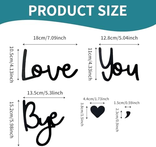 Wooden Love You Bye Sign, 3D Wall Decor Letters for Entryway Above Door, Farmhouse Boho Home Decor for Hallway Bedroom, Meaningful Gift - Image 7