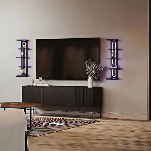Homaterial RGB 5-Tier Floating Shelves for Wall - Image 6