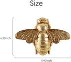 KISWIAR Gold Bee Wall Decor, 3D Hanging Honey Bee Wall Sculpture, Resin Insect Animal Figurine Natural Themed Home Decoration for Tabletop Living Room Bedroom (Antique Gold) - Image 2