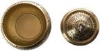 Creative Co-Op Round Hammered Metal Container with Rabbit Finial, Brass Finish 5.75" round x 8" H (Pack of 6) - Image 6