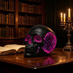 Black and Purple Resin Skull Figurine Statue. Good Gifts for Skull Lovers - Image 4