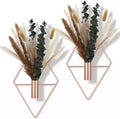 Jexine 4 Pcs Hanging Artificial Planters Wall Decor, Rose Gold, Pampas by Jexine