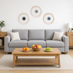 Paquesta 3 Piece Round Farmhouse Wall Decor with 6 Piece Interchangeable Flowers 12'' Medallion Wood & Metal Rustic Wall Art for Living Room Bedroom Kitchen Bathroom Dining Room Home Decorations - Image 4