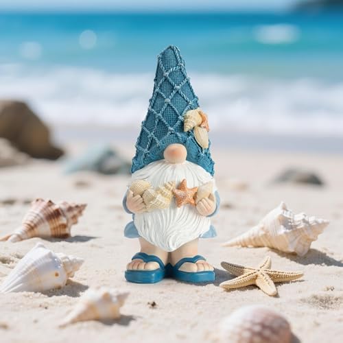 Etlemonde Beach Coastal Gnomes Statue Home Seashell Decor - Image 6