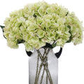 Kimura's Cabin 6pcs Hydrangea Artificial Flowers Fake Hydrangeas,Lime Green by WeddingPartyArrangementBouquetsDecorationArtificialFlowers