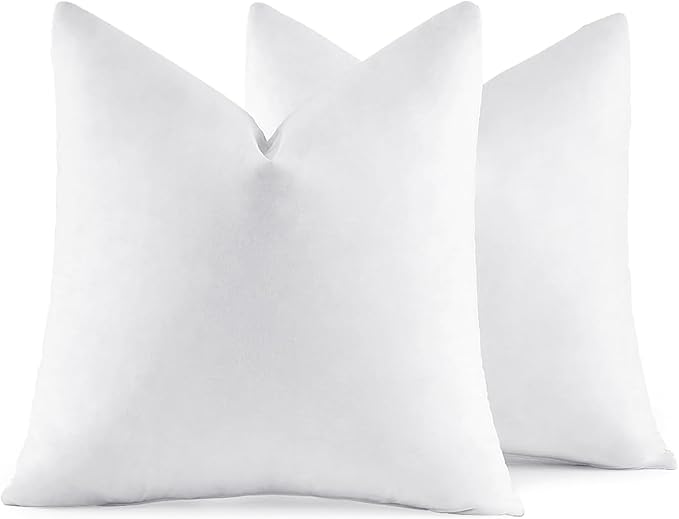 MIULEE 28x28 Euro Pillow Inserts, Double-Layer Down-Proof Cotton Cover by MIULEE