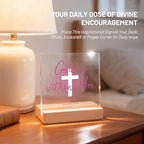 Christian Gifts for Women, Pink Bible Verse Artwork, Acrylic Christian Decor - Inspirational Spiritual Gifts for Friends, Sister, Mom - Religious Room Decor for Home, Office, Dorm - Image 7