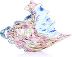 LCCCK Hand Blown Glass Conch Shell Sculpture, Sea Glass Art Figurines, Beachy Room Decor, Pink Conch Shell Decorative Statues, Sea Shell Coastal Decor for Shelf House Room, Beachy Gifts by LCCCK