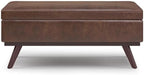 SIMPLIHOME Owen Lift Top Coffee Table Storage Ottoman - Image 5