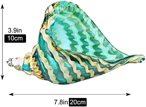 Blown Glass Conch Decorative Sculpture, Modern Glass Art - Conch Shell Decorative Statue, Shell Sculpture for Dining Table, Entryway, Coffee Table, Living Room, Kitchen, Shelf Filler. - Image 2