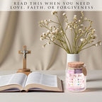 Faith Love Bible Verse Jar - Christian Mothers Day Gifts for Wife Girlfriend, Christian Gifts for Women Men, Scripture Cards for Bible Study Anniversary Valentine Birthday Couples Gift for Her Him - Image 6